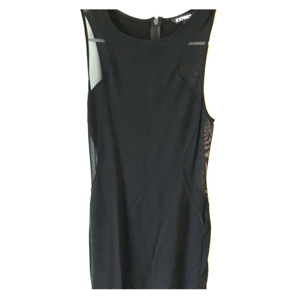 Black Express dress size 6 with mesh sides